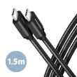 CABLE USB-C TO USB-C 1.5M 60W/BLACK BUCM3-CM15AB AXAGON