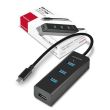 I/O HUB USB-C 4PORT CHARGING/0.4M HUE-S2C AXAGON