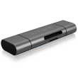 Icy box IB-CR200-C  SD/MicroSD (TF) USB 2.0 card reader with Type-C and -A to micro USB (OTG) interface
