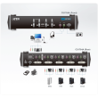 Aten 4-Port USB DVI/Audio KVMP Switch Aten | 4-Port USB DVI/Audio KVMP™ Switc