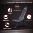 PROIRON Fitness Adjustable Weight Bench Multiple adjustable positions; 6 backrest angles and 4 front leg positions