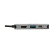 Tripp Lite USB-C Dock U444-06N-H4GUSC Single Display/1xHDMI/up to 1x4K/1xUSB 3.2/RJ45/support PD 100W/Silver/Power Supply not included