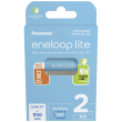 Panasonic Rechargeable Batteries ENELOOP Lite BK-3LCCE/2BE AA