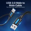 CABLE USB3.0 MALE TO MALE/2M BLACK CONBH VENTION