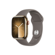 Apple Watch Series 9 GPS + Cellular 41mm Gold Stainless Steel Case with Clay Sport Band - S/M Apple