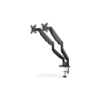 Digitus Desk Mount Universal Dual Monitor Mount with Gas Spring and Clamp Mount Swivel