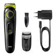 Braun Beard Trimmer BT3323 Cordless Number of length steps 20 Black/Green