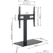 Vogels | Desk Mount | MS3085-A1 Table-Top Stand Medium | Full motion | 32-65 " | Black