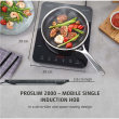 Caso ProSlim 2000 2236 Mobile single induction hob, Glass, Sensor-touch, Black