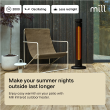 Mill CBOC20FLOOR Oscilliating Infrared Outdoor Heater, 2000 W, Black Mill