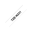 Brother TZe-N231 Labelling Tape Cassette – Black on White, 12mm wide, 8m long Brother