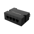 Lanberg Switch PoE Extender 1xIn 3xOut Fast Ethernet Din Rail at 30W metal clips DIN-FE4-AT-30W