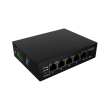Lanberg Switch PoE 1xBT 3xAT SFP/ETH Din Unmanagment Fast Ethernet ILFE-4P-1GE-1S-90