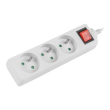 Lanberg Cable Power Strip, 3X French Outlets with Switch, Quality-Grade Copper, 1.5 m PS1-03E-0150-W