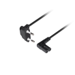 Lanberg CEE 7/16 to IEC 320 C7 Euro (radio) power cord 3m angled VDE CA-C7CA-12CC-0030-BK