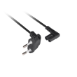 Lanberg CEE 7/16 to IEC 320 C7 Euro (radio) power cord 3m angled VDE CA-C7CA-12CC-0030-BK