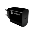 Natec Ribera USB Charger 1X USB-C 20W, Black