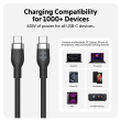 Hyper HyperJuice USB-C Silicone Charging Cable HJ4011BKGL