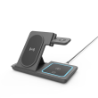 Gembird TA-WPC31A-01-BK 3-in-1 foldable wireless charger stand, 15 W, Apple watch, black Gembird