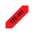 Brother TZe-451 Laminated Tape Black On Red