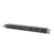 Lanberg Power Distribution unit (PDU) 19" 1U 16A 2M 4x C19 6x IEC C13 Sockets C20 PDU-04I1906I-0200-C20-BK