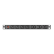 Lanberg Power Distribution unit (PDU) 19" 1U 16A 2M 4x C19 6x IEC C13 Sockets C20 PDU-04I1906I-0200-C20-BK