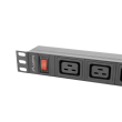 Lanberg Power Distribution unit (PDU) 19" 1U 16A 2M 4x C19 6x IEC C13 Sockets C20 PDU-04I1906I-0200-C20-BK