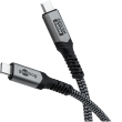 Goobay USB-C Cable, USB4, 1.8 m, bBack/Silver USB-C to USB-C