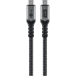 Goobay USB-C Cable, USB4, 1.8 m, bBack/Silver USB-C to USB-C