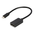 Cablexpert USB Type-C to DisplayPort adapter cable, 4K, 15 cm, black Type-C to DisplayPort