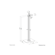 Neomounts Floor stand Tilt, Rotate FL15-627BL1