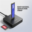 AXAGON USB-C 10Gbps docking station for M.2 NVMe/SATA SSD ADSA-M2C11