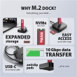 AXAGON USB-C 10Gbps docking station for M.2 NVMe SSD ADSA-M2C11L