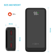 Fixed Power Bank Zen2 20 with LCD Display and PD 20W Output 20000 mAh Black