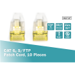 Digitus CAT 6A S/FTP patch cable, 10 pieces DK-1644-A-010-10