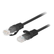 Lanberg Patchcord CAT.6 UTP 0.5M fluke passed 10-pack, Black PCU6-20CC-0050-BK