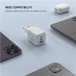 Fixed GaN Network Charger Mini with 2xUSB-C and USB output, PD support, 100 W, white FIXCG100M-2C1A-WH