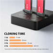 AXAGON USB-C 20Gbps docking station for 2× M.2 NVMe SSD with disk cloning function without PC ADSA-M2C22L
