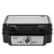 Adler Waffle Maker | AD 3083 | 1800 W | Number of pastry 4 | Belgium | Silver/Black