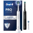 Oral-B Electric Toothbrush | Pro 3 3900 Black/White Duopack | Rechargeable | For adults | Number of 