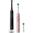 Oral-B Electric Toothbrush | Pro 3 3900N Black/Pink Duopack | Rechargeable | For adults | Number of 