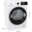 Gorenje Dryer Machine | DHNE82 | Energy efficiency class Class D | Front loading | 8 kg | LED | Dept
