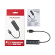 AXAGON Miniature metal four-port USB 3.2 Gen 1 hub | HUE-M1A