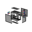 Deepcool CG530 4F | Black | Mid Tower | Power supply included No | ATX PS2