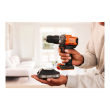 BLACK & DECKER 18V Drill Driver with 2x2.0 Ah Batteries | BCD383D2XK-QW