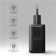 AXAGON GaN wallcharger 2x port (USB-A + USB-C)