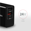 AXAGON Dual wallcharger 240V/2x USB port QC3.0/AFC/FCP and 5V-1.2A