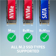 AXAGON USB-A 10Gbps - M.2 NVMe and SATA SSD Adapter | ADM2-AM