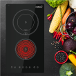 CATA Hob | TD 3002 BK | Vitroceramic | Number of burners/cooking zones 2 | Touch | Timer | Black