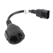 Lanberg | IEC 320 C14 to Schuko Adapter Cable for UPS | CA-C14E-10CC-0018-BK